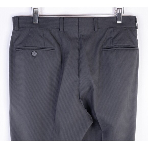 JF Ferrar 2-Pcs Suit Gray Modern Fit Jacket Blazer Sz 40L Pants 34X32 EUC Poly - Picture 16 of 16